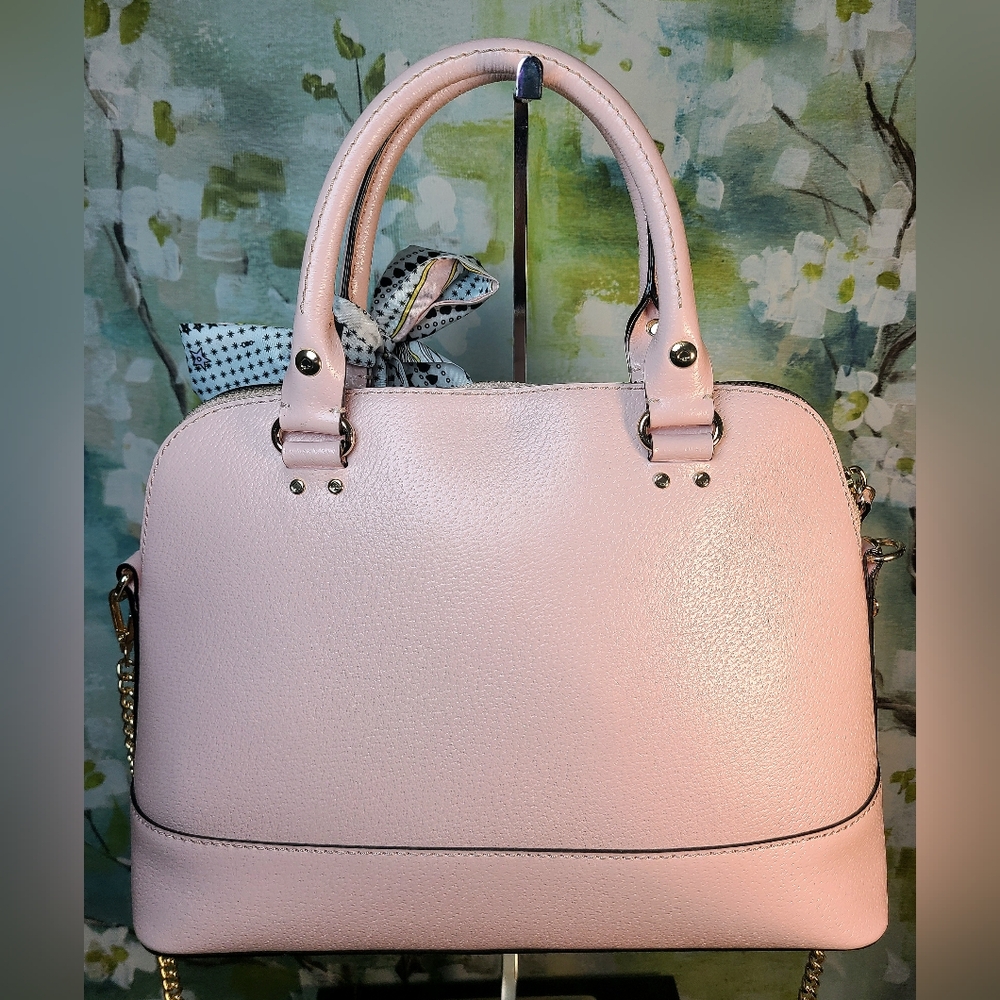 💖Kate Spade Wellesley Rachelle Large Light Pink Pebble Leather Satchel, EUC - Picture 3 of 17